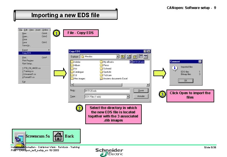 CANopen: Software setup - 9 Importing a new EDS file 1 File - Copy