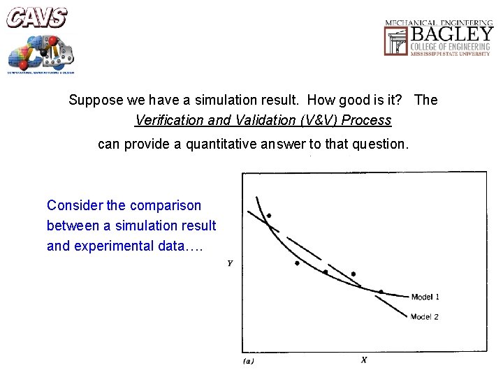 Suppose we have a simulation result. How good is it? The Verification and Validation