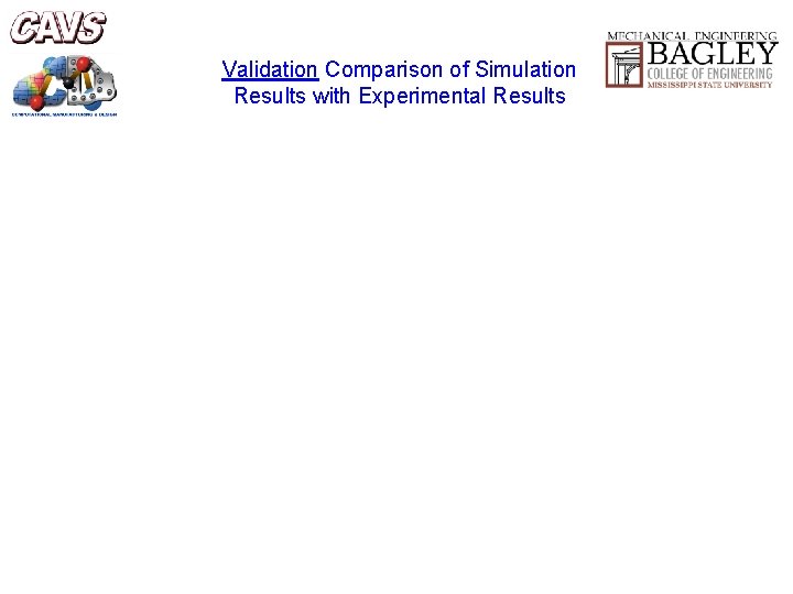 Validation Comparison of Simulation Results with Experimental Results 5 