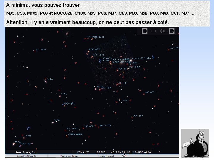 A minima, vous pouvez trouver : M 95, M 96, M 105, M 66