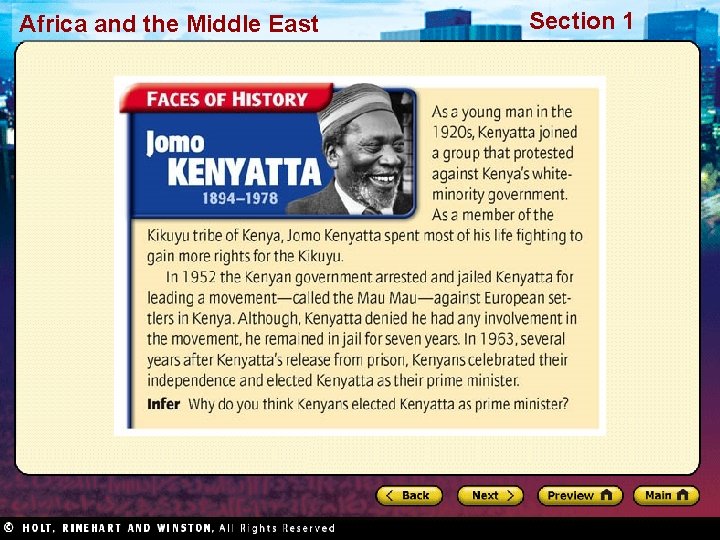 Africa and the Middle East Section 1 