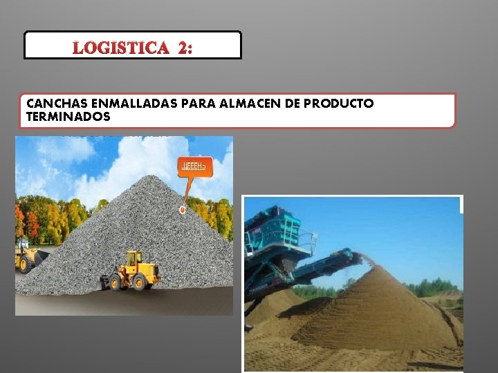 LOGISTICA 2: CANCHAS ENMALLADAS PARA ALMACEN DE PRODUCTO TERMINADOS 