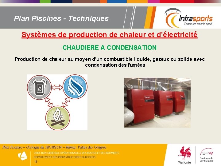 Plan Piscines - Techniques Systèmes de production de chaleur et d’électricité CHAUDIERE A CONDENSATION