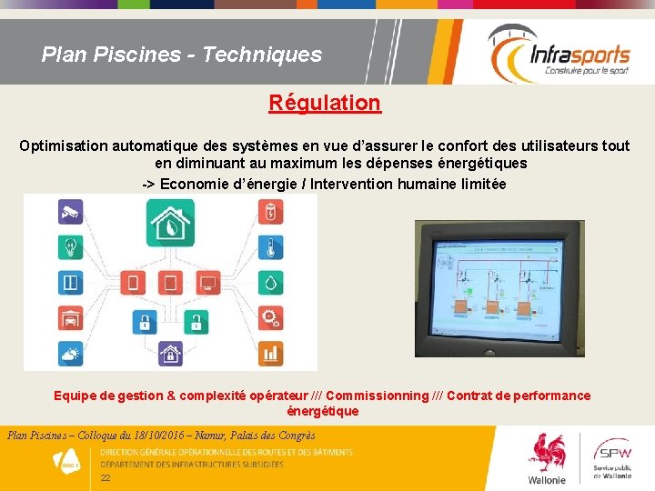 Plan Piscines - Techniques Régulation Optimisation automatique des systèmes en vue d’assurer le confort