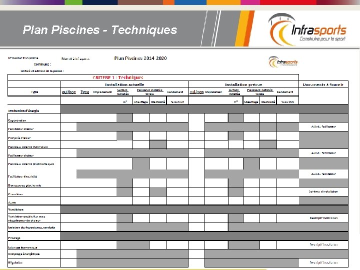 Plan Piscines - Techniques Plan Piscines – Colloque du 18/10/2016 – Namur, Palais des