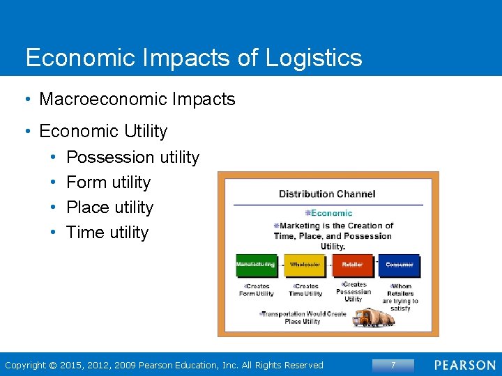 Economic Impacts of Logistics • Macroeconomic Impacts • Economic Utility • Possession utility •