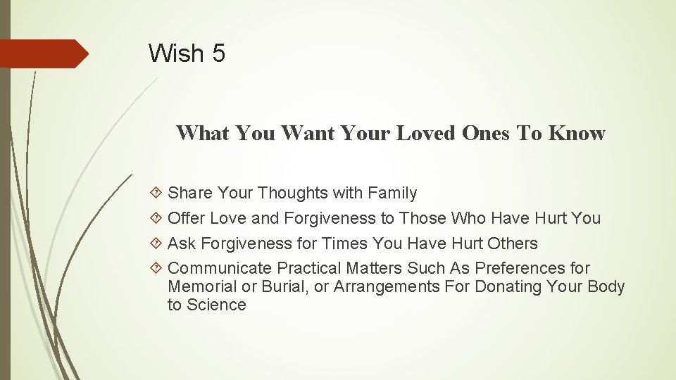 Wish 5 What You Want Your Loved Ones To Know Share Your Thoughts with