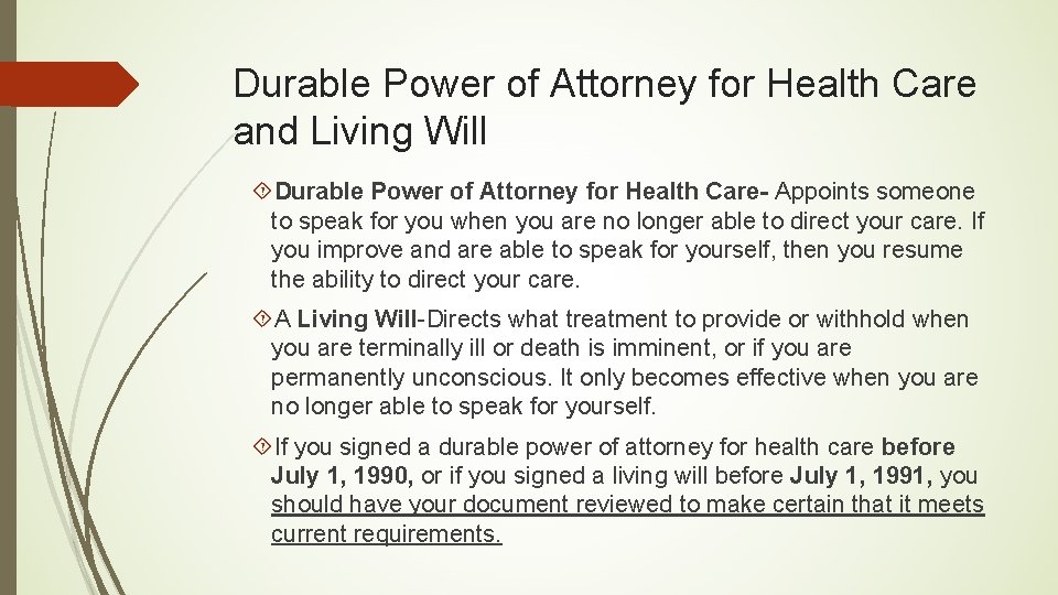 Durable Power of Attorney for Health Care and Living Will Durable Power of Attorney