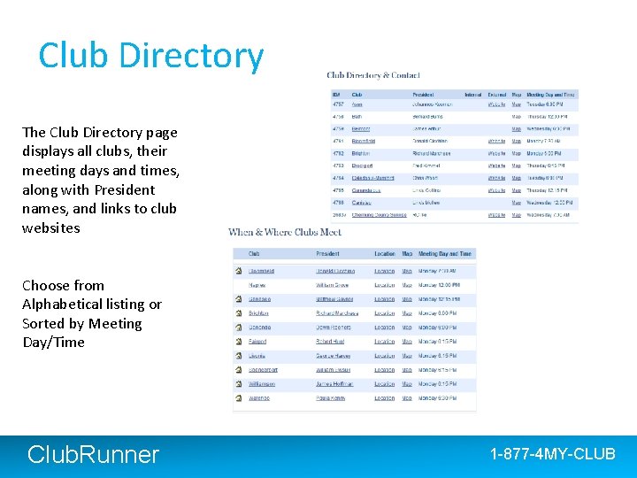 Club Path Names Welcome to Club Runner Club Runner for District