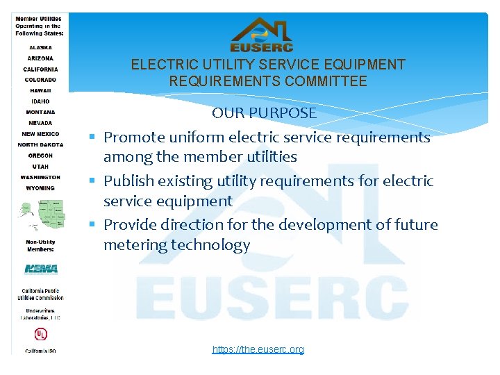 ELECTRIC UTILITY SERVICE EQUIPMENT REQUIREMENTS COMMITTEE ELECTRIC UTILITY