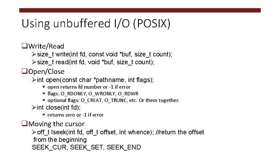 CSSE 132 Linux IO Monday May 4 2020