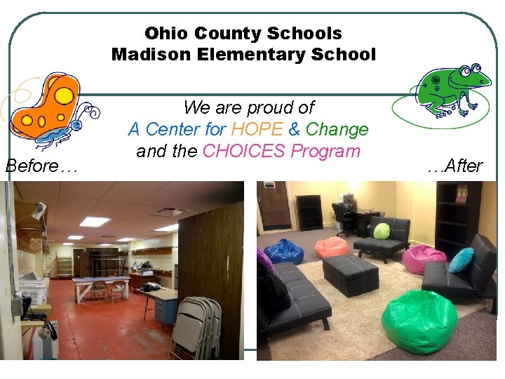 Ohio County Schools Madison Elementary School Before… We are proud of A Center for