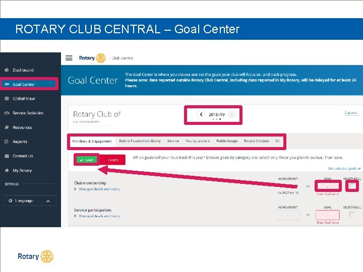 ROTARY CLUB CENTRAL – Goal Center 