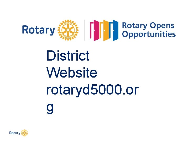 District Website rotaryd 5000. or g 