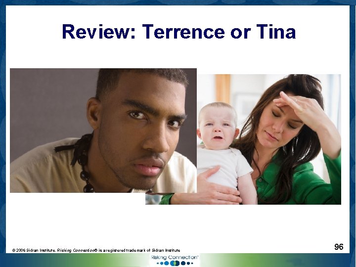 Review: Terrence or Tina © 2006 Sidran Institute. Risking Connection® is a registered trademark