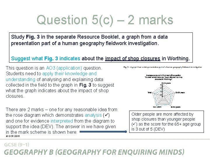 Question 5(c) – 2 marks Study Fig. 3 in the separate Resource Booklet, a