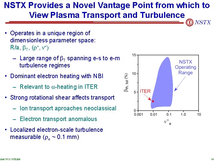 NSTX Provides a Novel Vantage Point from which to View Plasma Transport and Turbulence
