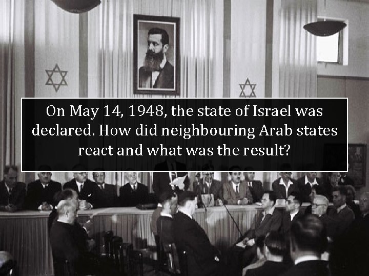 On May 14, 1948, the state of Israel was declared. How did neighbouring Arab