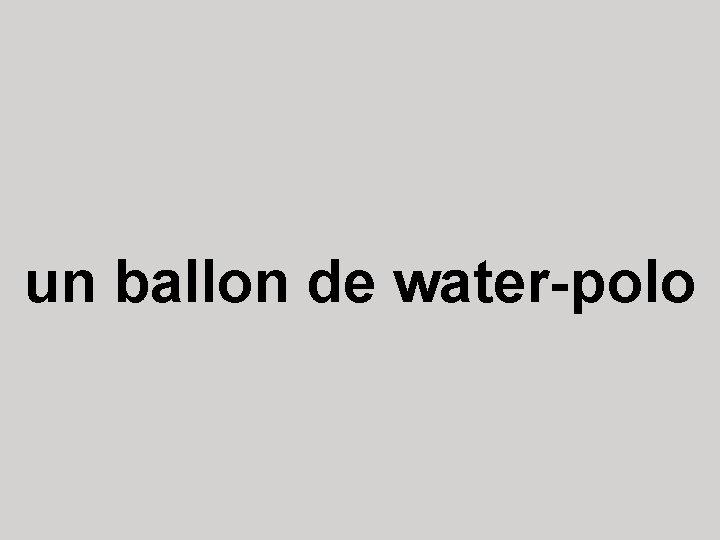 un ballon de water-polo 