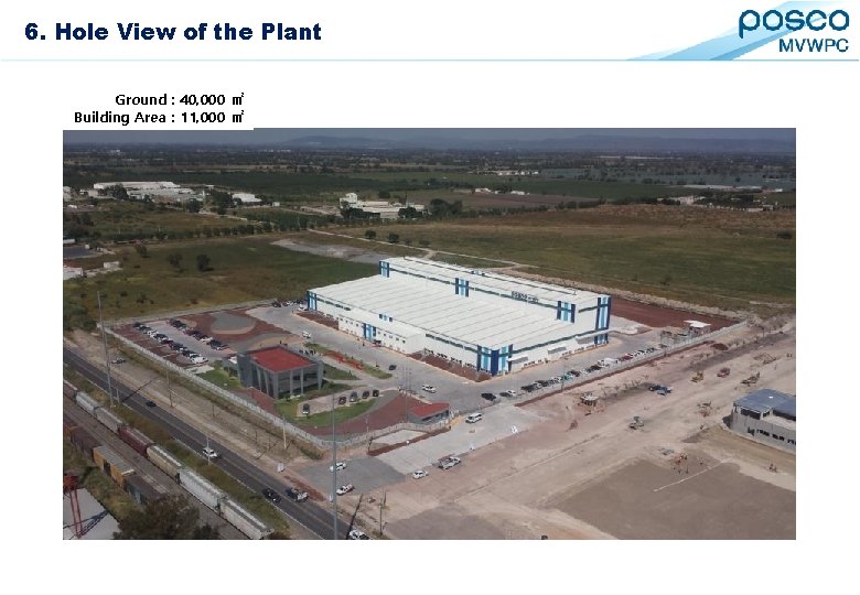 12. 6. Hole Inspection View of Equipment the Plant Ground : 40, 000 ㎡