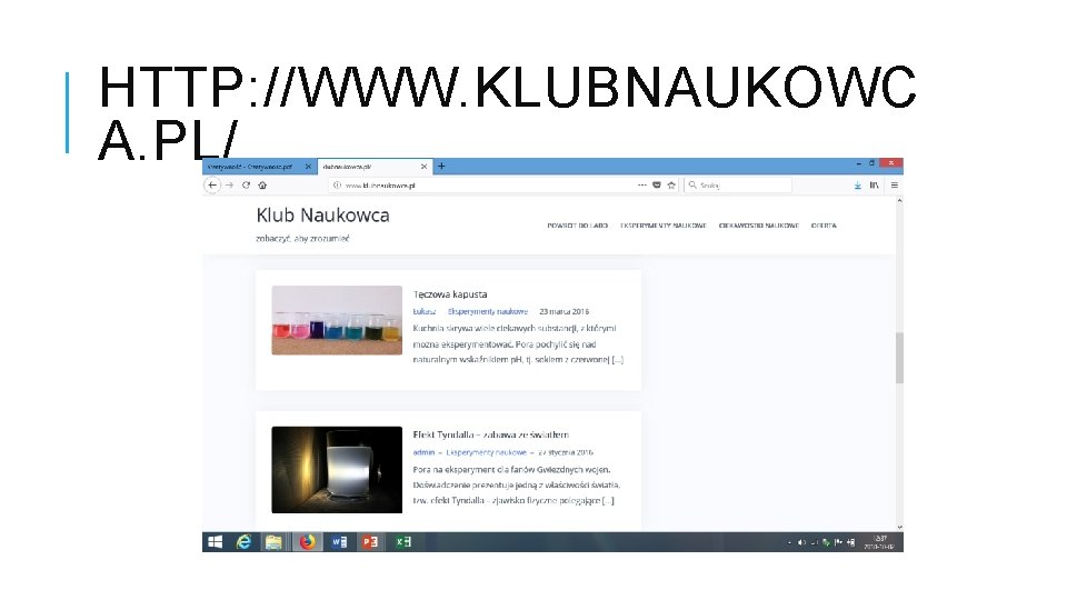 HTTP: //WWW. KLUBNAUKOWC A. PL/ 