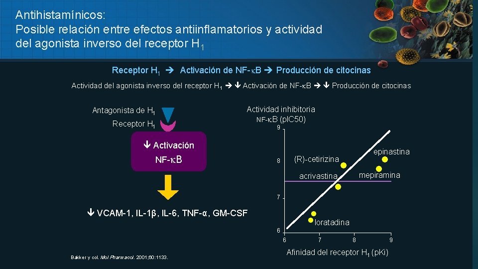 Antihistamínicos: Posible relación entre efectos antiinflamatorios y actividad del agonista inverso del receptor H