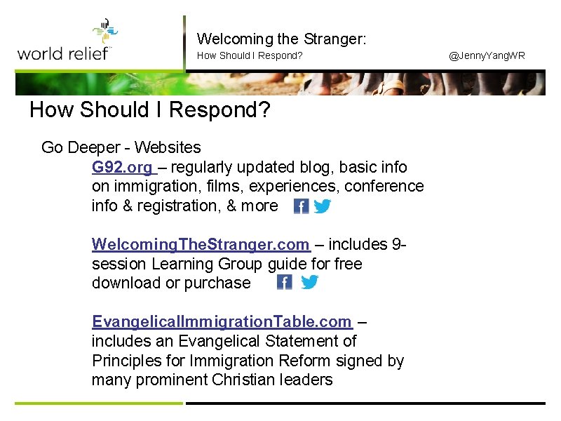 Welcoming the Stranger: How Should I Respond? Go Deeper - Websites G 92. org