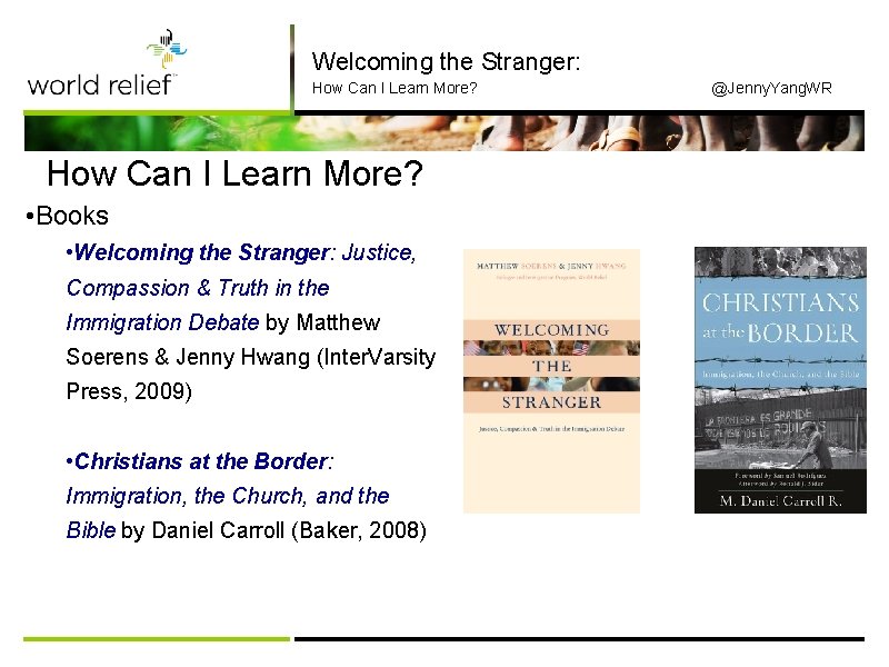 Welcoming the Stranger: How Can I Learn More? • Books • Welcoming the Stranger: