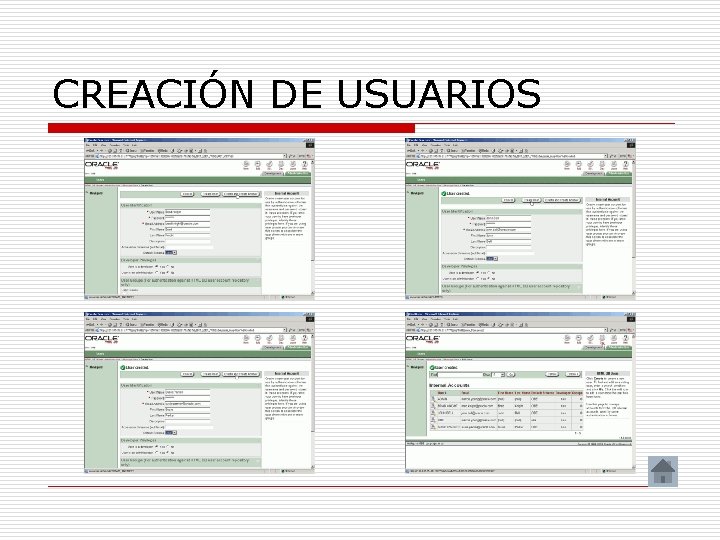 CREACIÓN DE USUARIOS 