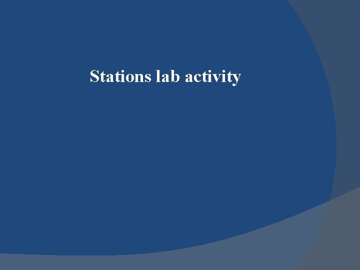 Stations lab activity 