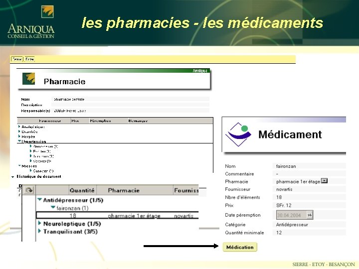 les pharmacies - les médicaments 