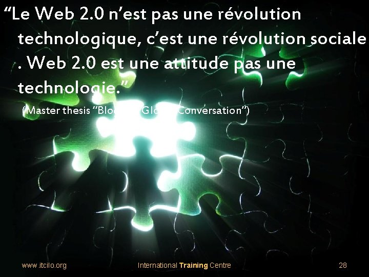 “Le Web 2. 0 n’est pas une révolution technologique, c’est une révolution sociale. Web