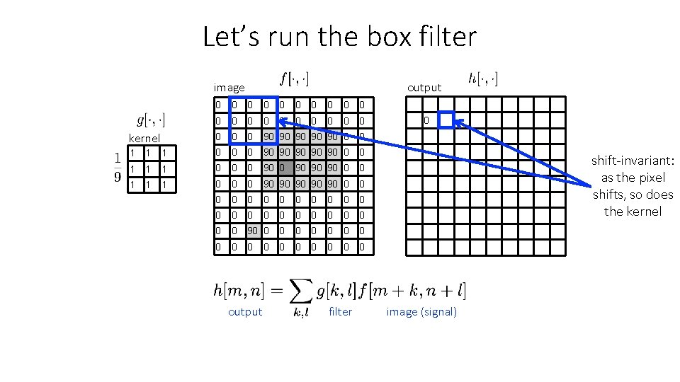 Let’s run the box filter image kernel output 0 0 0 0 0 0