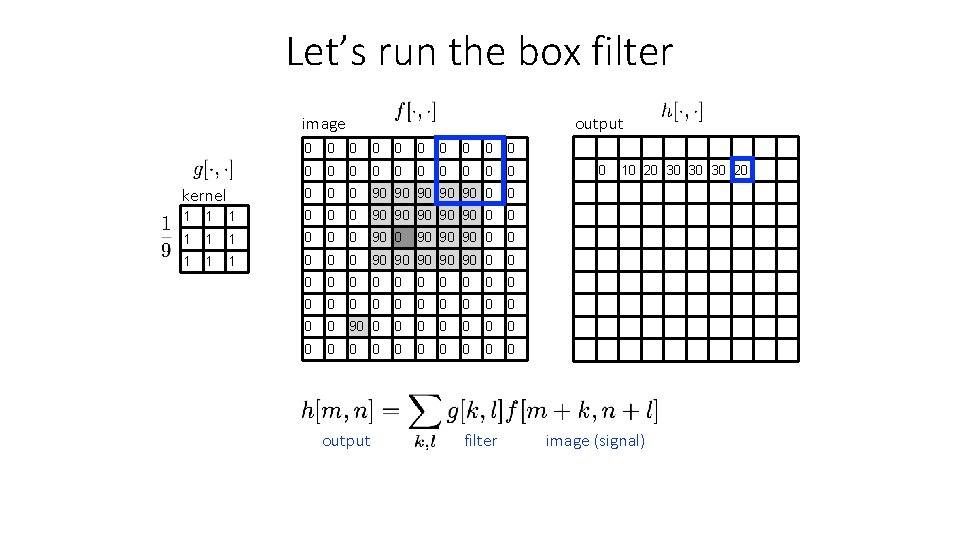 Let’s run the box filter image kernel output 0 0 0 0 0 0