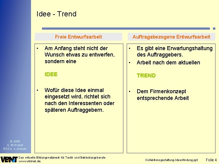 Idee - Trend Freie Entwurfsarbeit • Am Anfang steht nicht der Wunsch etwas zu