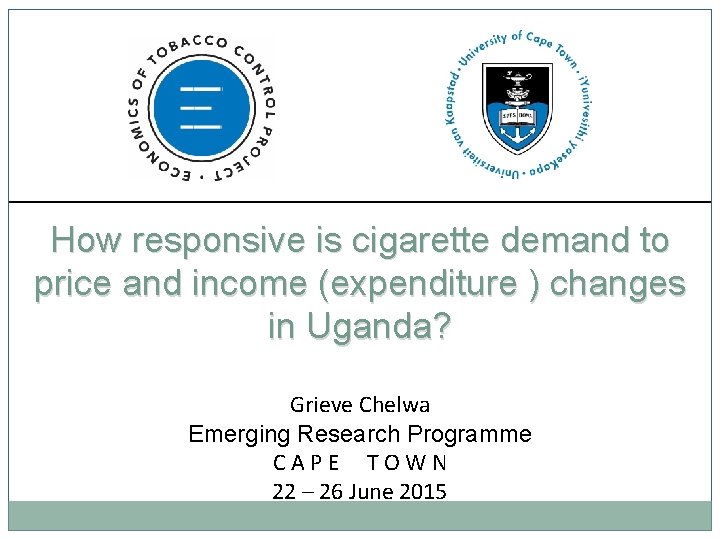 How responsive is cigarette demand to price and income (expenditure ) changes in Uganda?