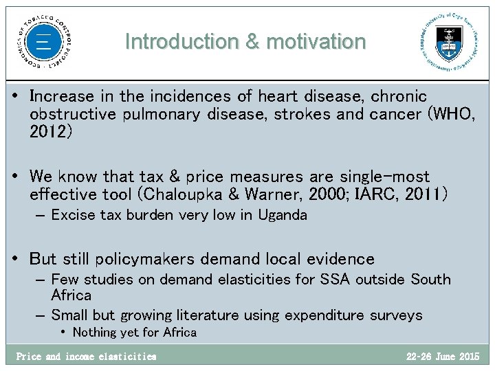 Introduction & motivation • Increase in the incidences of heart disease, chronic obstructive pulmonary