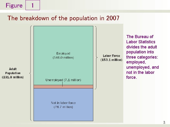 Figure 1 The breakdown of the population in 2007 The Bureau of Labor Statistics