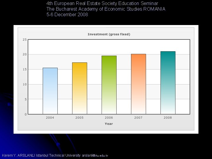 4 th European Real Estate Society Education Seminar The Bucharest Academy of Economic Studies