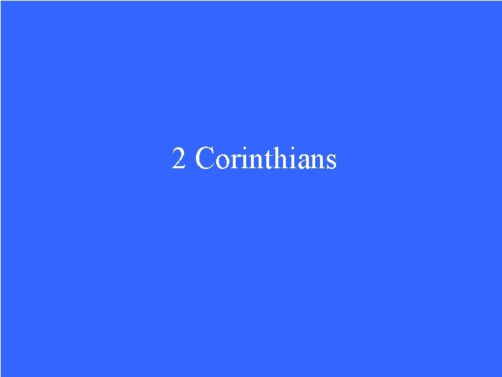 2 Corinthians 