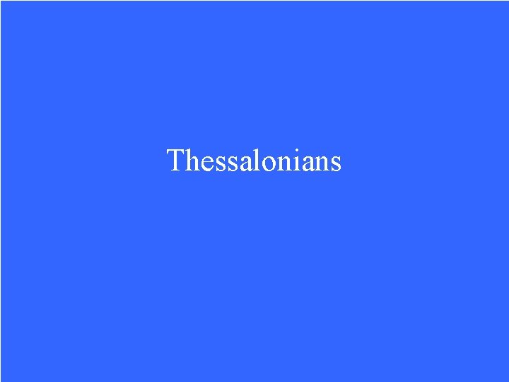 Thessalonians 