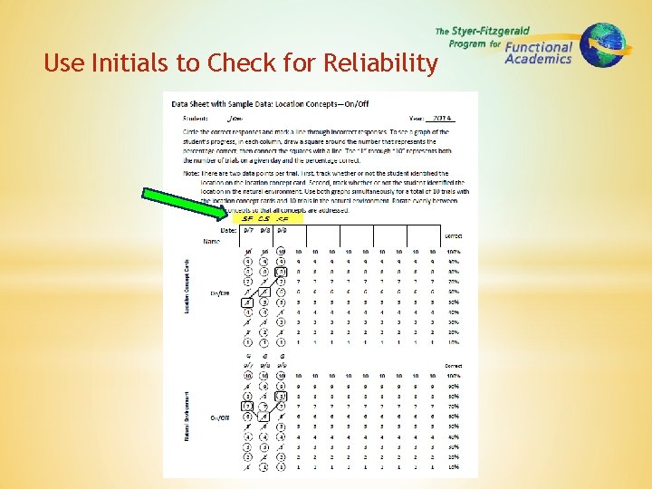 Use Initials to Check for Reliability 