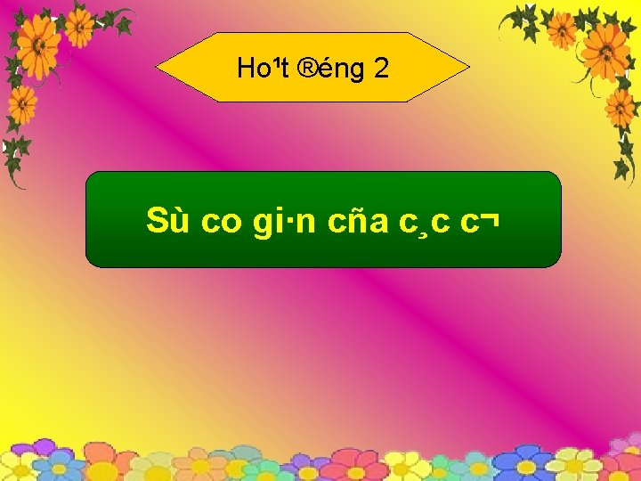 Ho¹t ®éng 2 Sù co gi·n cña c¸c c¬ 