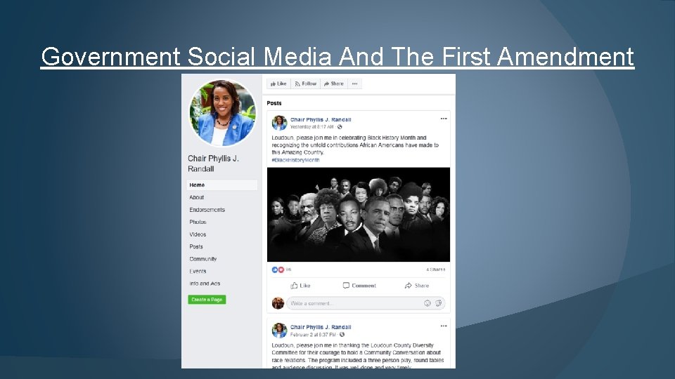 Government Social Media And The First Amendment 