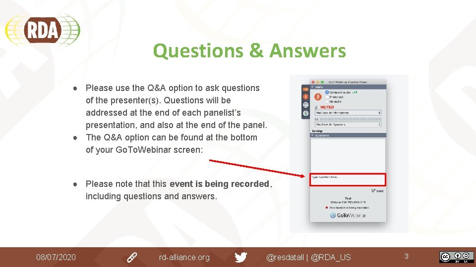 Questions & Answers ● Please use the Q&A option to ask questions of the Questions & Answers ● Please use the Q&A option to ask questions of the