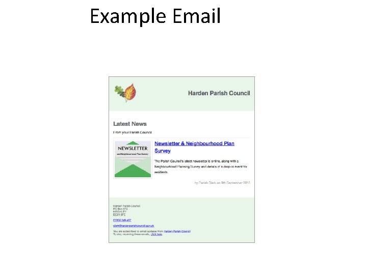 Example Email 