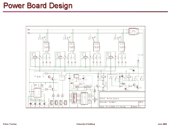 Power Board Design Rainer Trummer University of Salzburg June 2008 