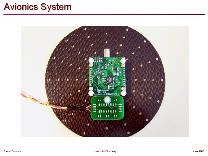 Avionics System Rainer Trummer University of Salzburg June 2008 