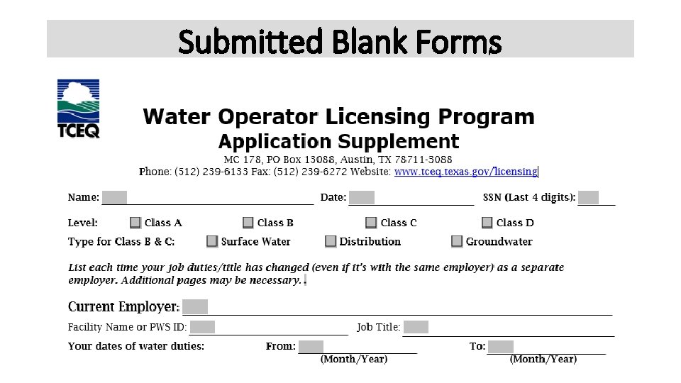 Submitted Blank Forms 