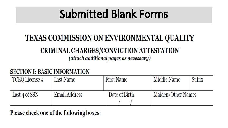 Submitted Blank Forms 